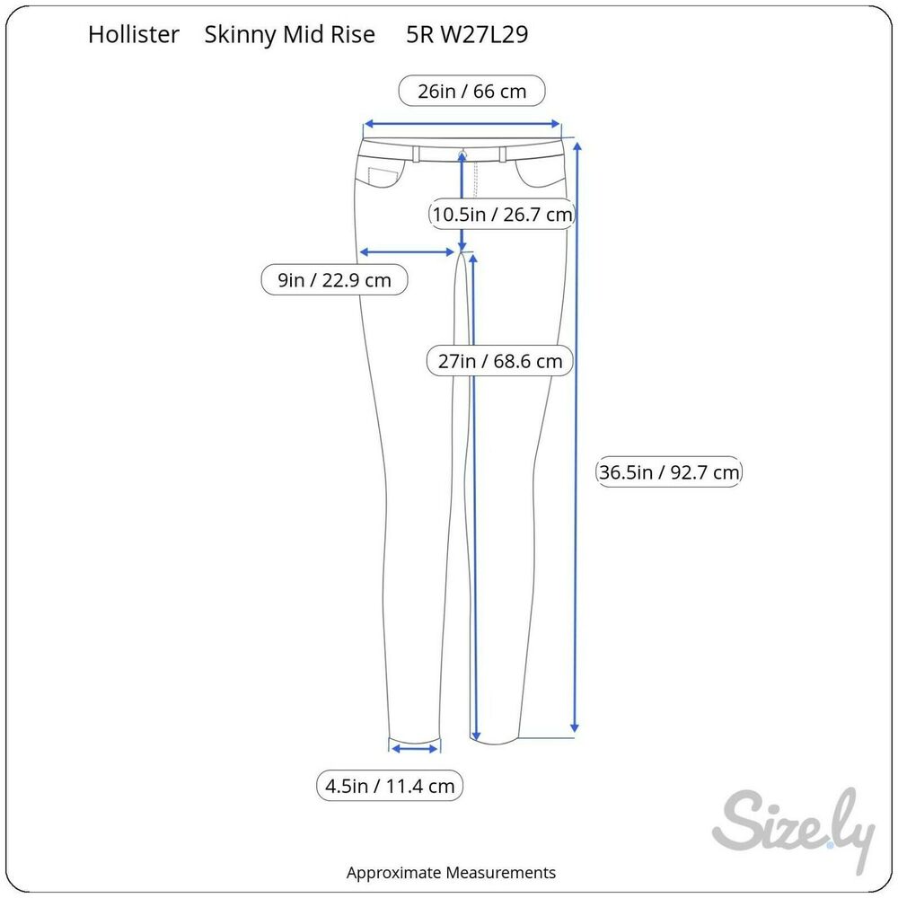 Hollister Womens Skinny Jeans Black Charcoal Size 5 W27L29 Stretch Mid Rise - Picture 4 of 7